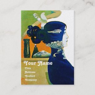 DIVA IN BLAUW MONOGRAM Beauty Salon, Makeup Artist Visitekaartje