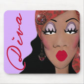 "DIVA is een woord van vier letters..." Mousepad Muismat (Voorkant)