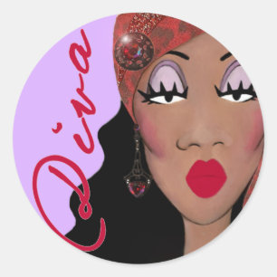 "DIVA is een woord van vier letters..." Stickers