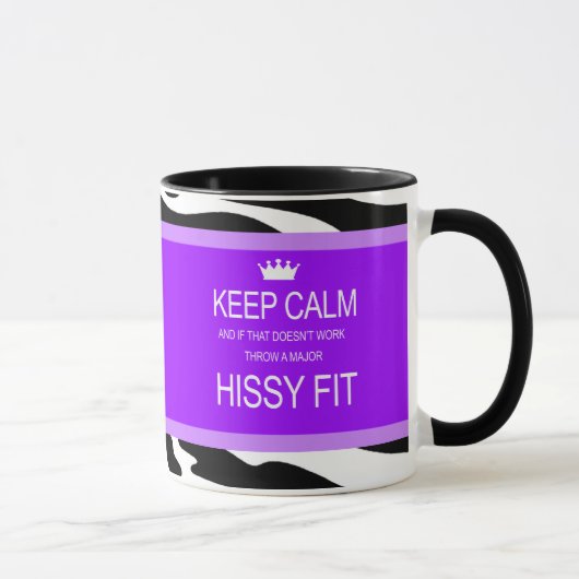 DIVA-koffie Mok "KEEP KALM OF HISSY FIT" (Rechts)