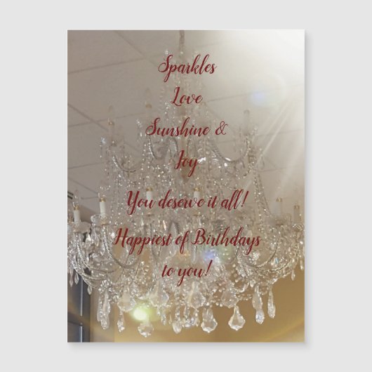 DIVA Life Sparkles Happy Birthday Magnetic Card (Voorkant)