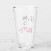 DIVA " meisje HUSTLE" drinkware Glas (Achterkant)