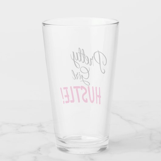 DIVA " meisje HUSTLE" drinkware Glas (Achterkant)