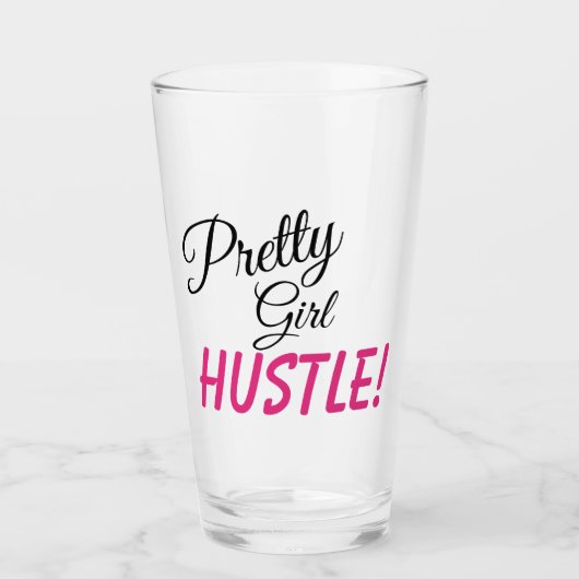 DIVA " meisje HUSTLE" drinkware Glas (Voorkant)