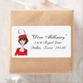 "Diva Millinery" Étiquettes (En situation)