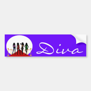 Diva Mode Girls op Red Carpet Bumpersticker