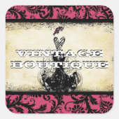 Diva Mode Sticker Fuchsia Roze Retro Groovy (Voorkant)