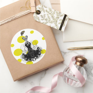 Diva Mode Sticker - geel
