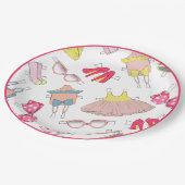 Diva Mode Stilettos Waterverf Party Papieren Bordje (Gekanteld)