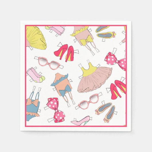 Diva Mode Stilettos Waterverf Servet (Voorkant)