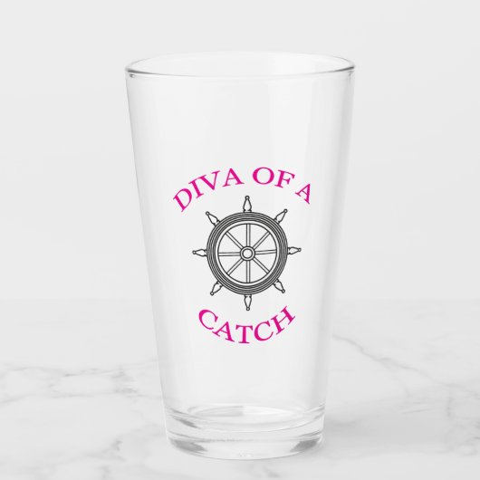 Diva of a Catch Glas (Voorkant)