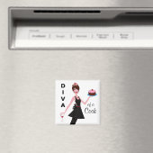 "Diva of a Cook" Magnet (In Situ (Lave-vaisselle))