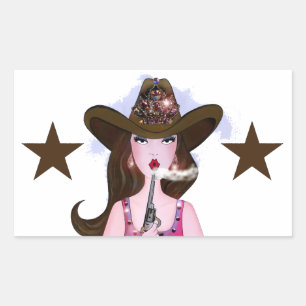 "DIVA of a Cowgirl" Rechthoekige Sticker