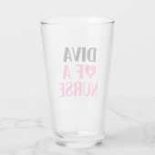 "Diva of a Nurse" Glas (Achterkant)