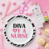 "DIVA OF A NURSE" PAPIEREN BORDJE (Feest)
