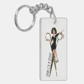 Diva of a Stylist (African American) Sleutelhanger (Voorkant Links)