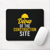 Diva Of The Construction Site Funny Construction W Muismat (Met muis)