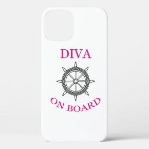 "Diva on board" iPhone 12 Hoesje
