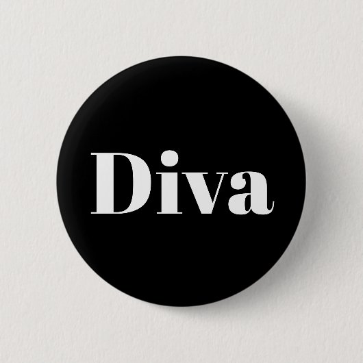 Diva Opera zanger performer muziek thema Ronde Button 5,7 Cm (Voorkant)