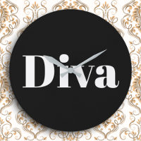Diva Operazanger Glam Muziek Thema Zwart Wit