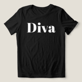 Diva Operazanger Muzikant Minimalistische Muziek T Tri-Blend Shirt