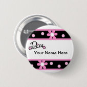 Diva Pin Ronde Button 5,7 Cm (Voorkant /achterkant)