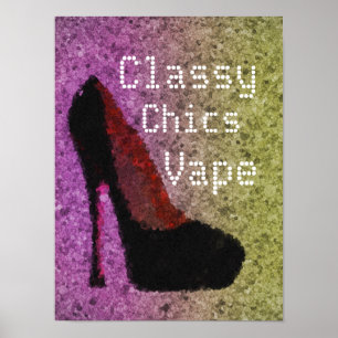 Diva-pompen Classy Chics Vape Premium-Poster Poster