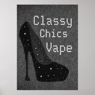 Diva-pompen Classy Chics Vape Premium-Poster Poster
