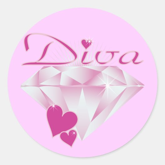 Diva Ronde Sticker (Voorkant)