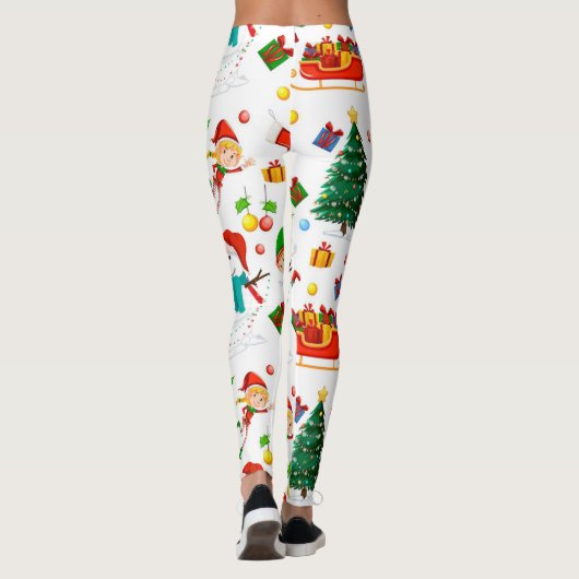 Diva Style-kerstpatroon op leggings (Achterkant)
