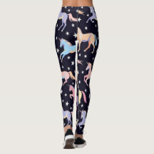 Diva Style unicorn imprimé sur leggings noirs desi