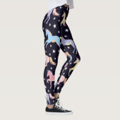 Diva Style unicorn imprimé sur leggings noirs desi (Droite)
