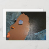 Diva stylisée femme noire naturel invitation afro (Devant / Derrière)