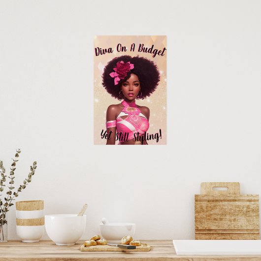 Diva sur un mur d'art budget, affiche de diva, jol (Cuisine)
