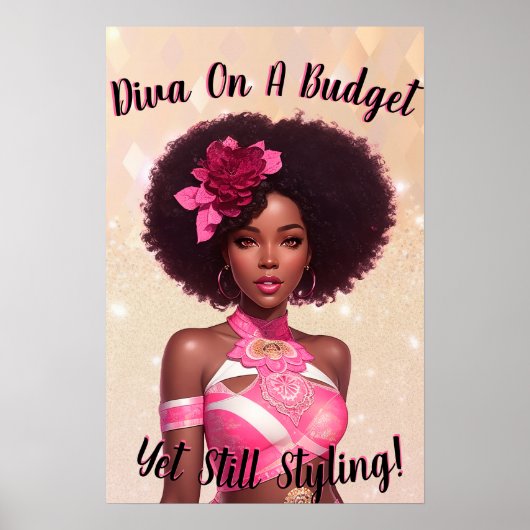 Diva sur un mur d'art budget, affiche de diva, jol (Devant)
