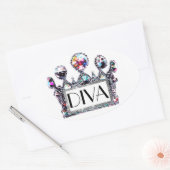 Diva Tiara Label Stickers (Envelop)