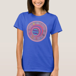 Diva tijdrovend wervelcirkels schattig t-shirt