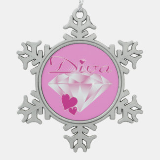 Diva Tin Sneeuwvlok Ornament