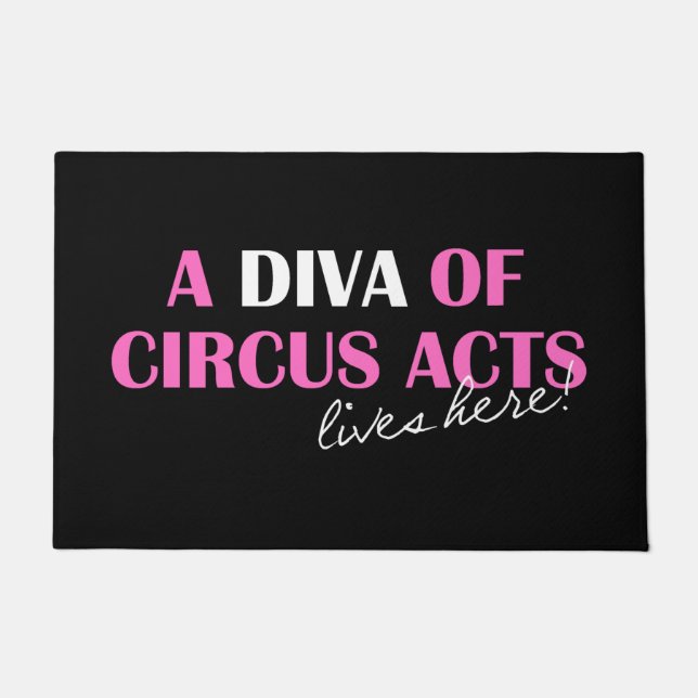"DIVA van Circus Acts leeft hier!" Deurmat (Voorkant)