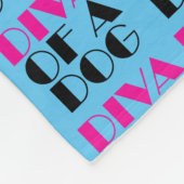 "DIVA van een hond" Fleece Deken (Hoek)