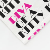 "DIVA van een Kat" Fleece Deken (Hoek)