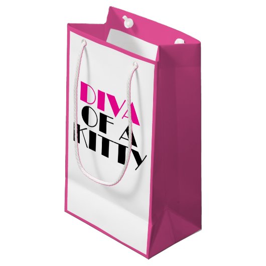 "DIVA van een kitty" cadeautas (Voorkant Gekanteld)