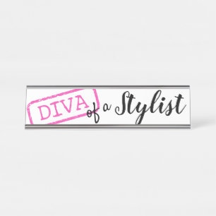 "DIVA" van een lijst met stijlen Bureau Naambordje