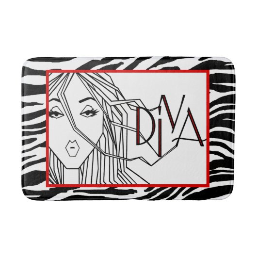 "DIVA" van een Rug Badmat (Voorkant)