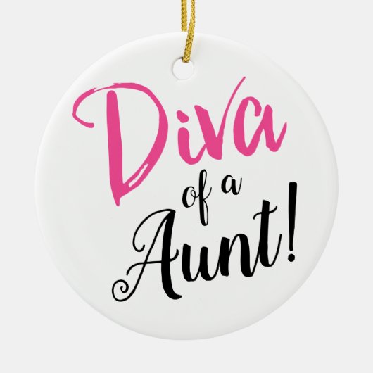 "DIVA van een tante!" Keramisch Ornament (Voorkant)