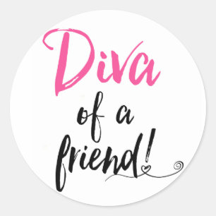 DIVA van een vriend Ronde Sticker