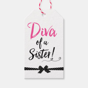 "DIVA van een zuster!" Cadeaulabel