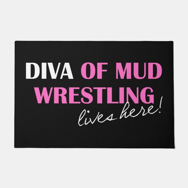 DIVA van Mud Wrestling Deurmat (Voorkant)