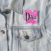 Diva vierkante knop button 5,1 cm (In situ)