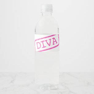 "DIVA" WATERFLES ETIKET